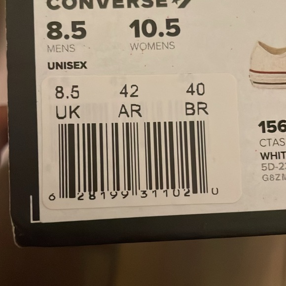 Chuck Taylor All Star Converse Unisex Low Top Size 9M/11W 8.5M/10.5W - Picture 6 of 8